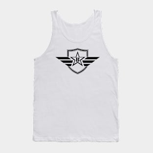 Military Army Monogram Initial Letter D Tank Top